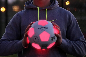 Fotboll med LED-lampor