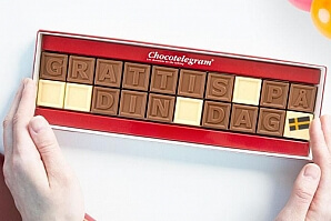 Personlig chokladask - bokstäver i choklad
