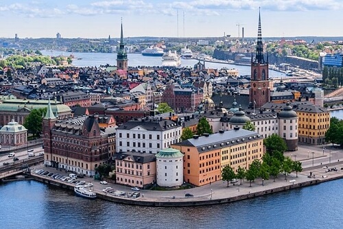 Se Stockholm från ovan