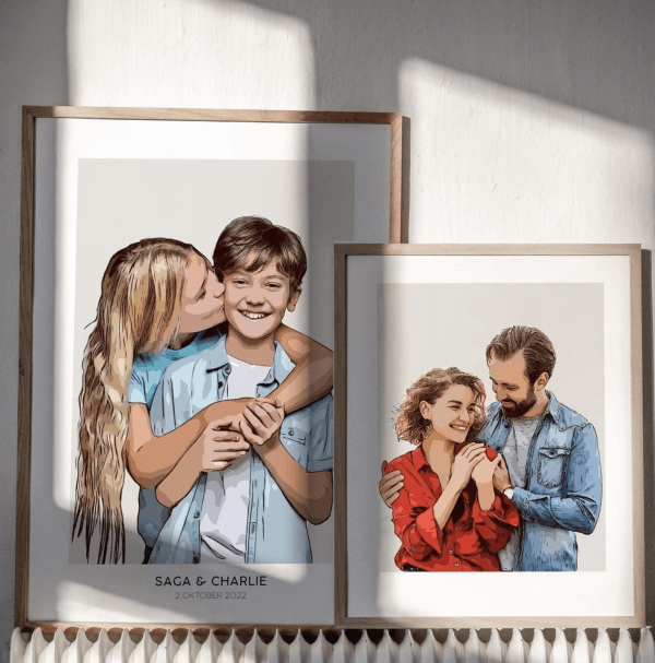 Familjeporträtt i färg
